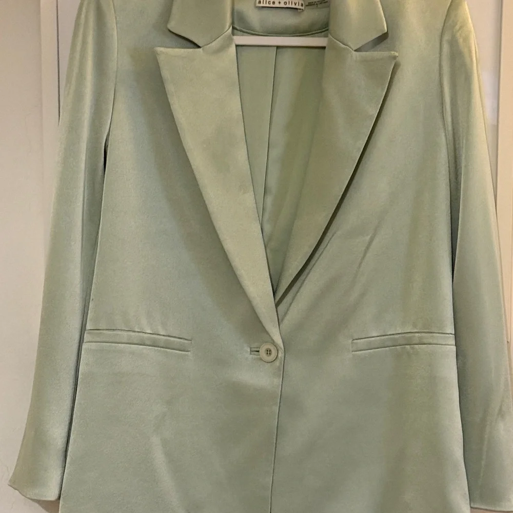 Alice & Olivia Mint Green Women's Blazer- size 0 - Picture 3 of 4
